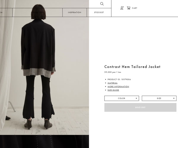 清晰的購物頁面